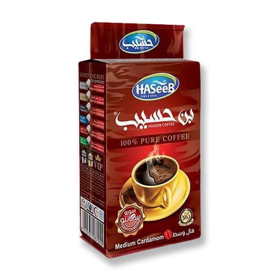 HASEEB KAFFE MEDIUM KARDEMOMME 10*500 G. RØD