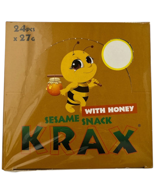 KRAX SESAME SNACKS MED HONING 24*27 G. GUL