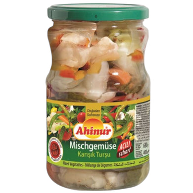 AHINUR TURLU TURSU ACILI PICKLED VEGETABLES 12*720 CC STRONG