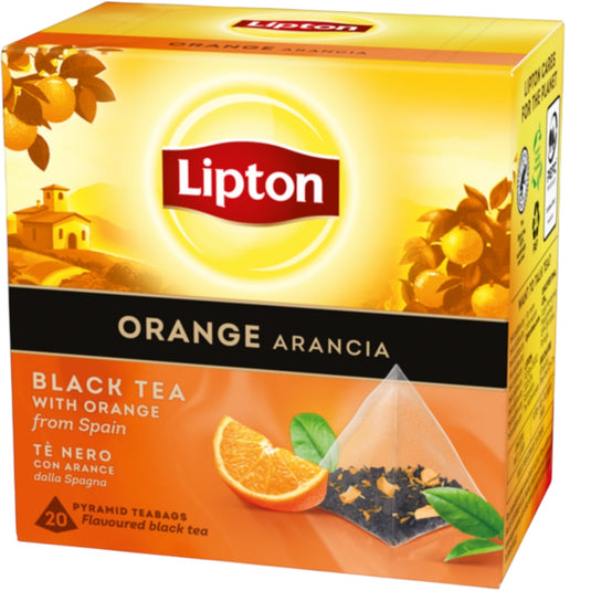 LIPTON BLACK TEA WITH ORANGE ARANCIA 12*34 G. 20 BAGS