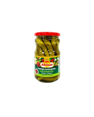 AHINUR CUBUK SALATALIK PICKLED CUCUMBERS 12*370 CC RED LEE