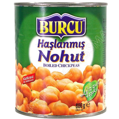 BURCU HASLAMA NOHUT COOKED CHICK PEAS 12*800 G. DS.