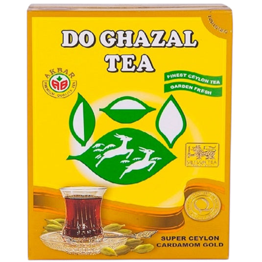DO GHAZAL TEA MED KARDEMOMME 24*500 G. LØS GUL Imp: IFT