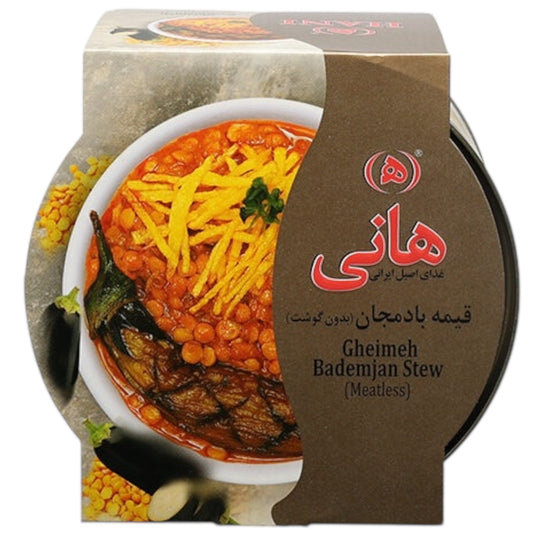 HANI STEGTE GRØNSAGER GHEIMEH BADEMJAN STEW 24*480 G. DS.
