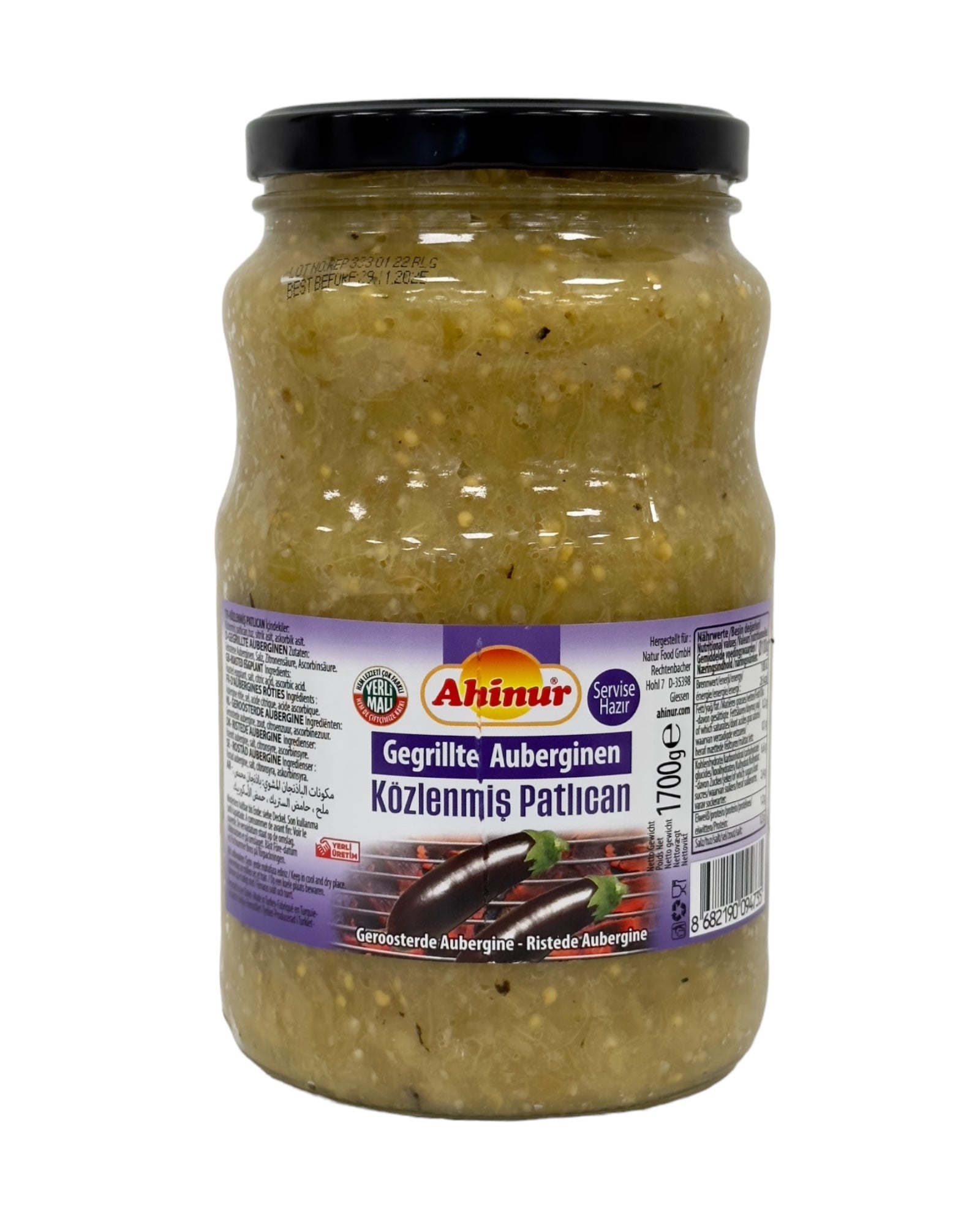 AHINUR KOZLENMIS PATILCAN GRILLED EGGPLANT 6*1700 G. GL.