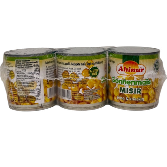 AHINUR SUNFLOWER MISIR COOKED CORN 4*(3*170 G). PACK OF 3
