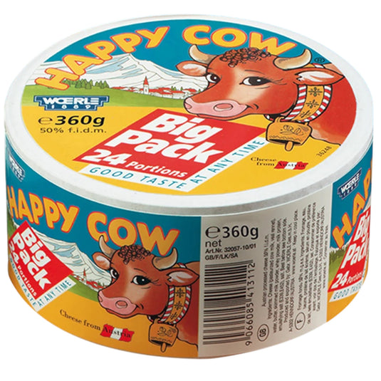 HAPPY COW CHEESE SMØREOST TREKANT BIG PACK 24 PROTIONS 18*360 G.