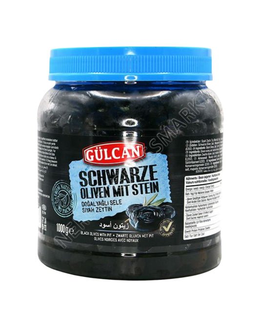 GULCAN ÖLSATTEL SCHWARZE OLIVEN SORTE OLIVEN 6*1000 G, 321/380 BLÅ