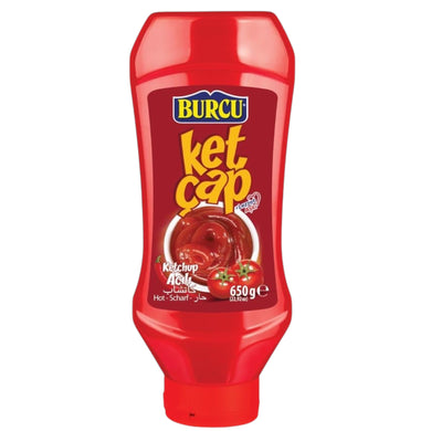BURCU KETCHUP ACI STÆRK 12*650 G. PET TOP DOWN