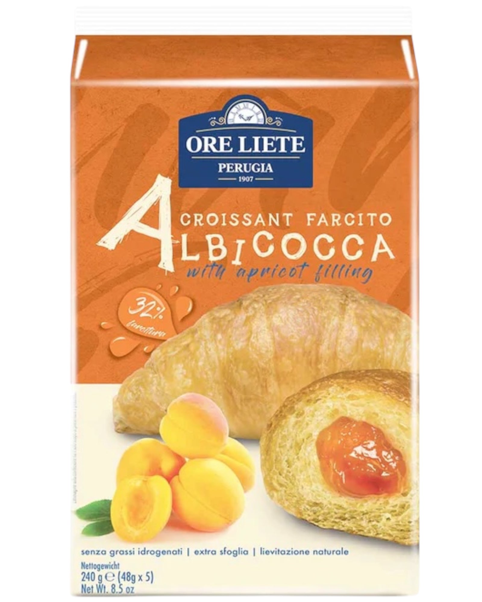 ORE LIETE CROISSANT FARCITO ALBICOCCA ABRIKOS 16