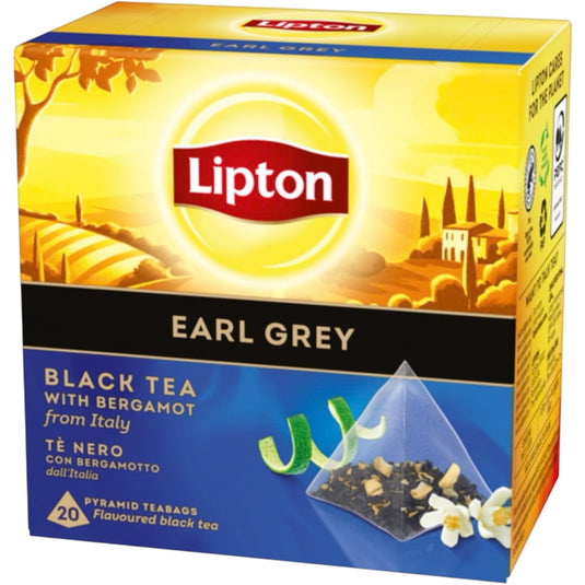 LIPTON BLACK TEA WITH BERGAMOT EARL GREY 12*34 G. 20 BAGS