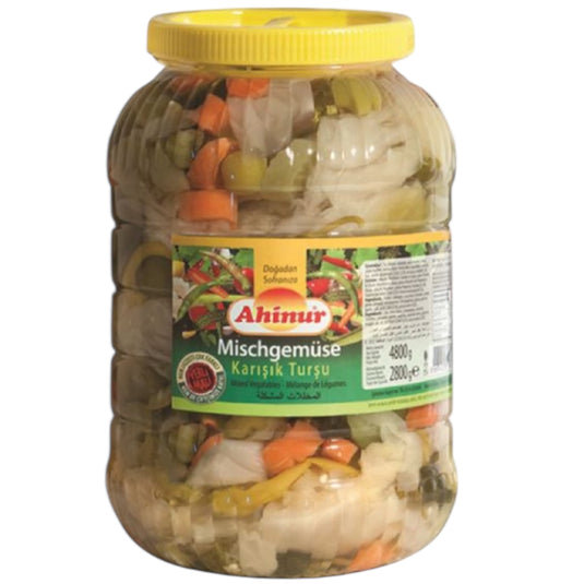 AHINUR KARISIK TURSU TATLI PICKLED VEGETABLES 6*2900 G. PET. MILD