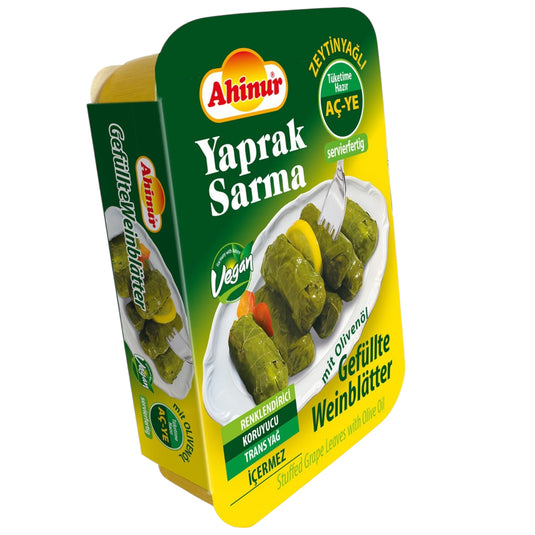AHINUR YAPRAK SARMA HAZIR YEMEK STUFFED VINE LEAVES 9*220 G. NEW