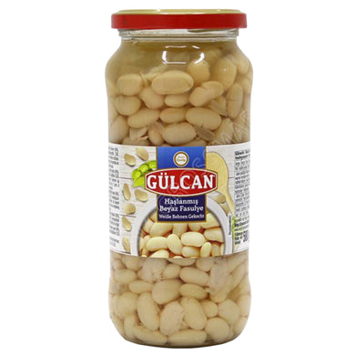 GULCAN HASLAMA FASULYE KOGTE HVIDE BØNNER 12*580 G. GL.