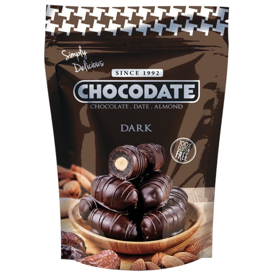 CHOCODATE ALMOND DARK 12*230 G.