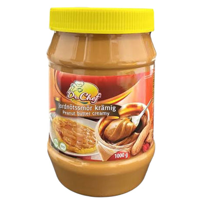DR. CHEF JORDNØDDER SMØR CREAMY 12*454 G.GUL
