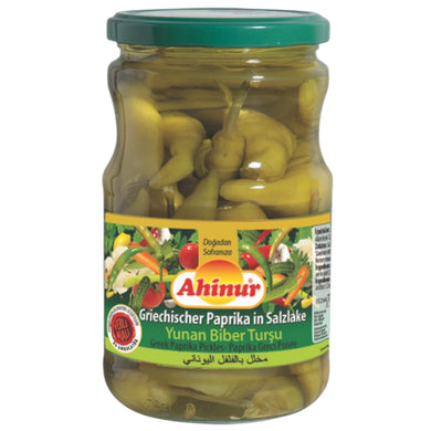 AHINUR YUNAN PEPPERS TURSU PICKLED MILD PEPPERS 12*720 CC GL.