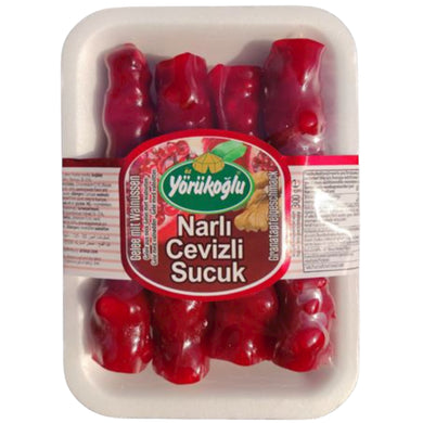 YORUKOGLU NARLI CEVIZLI SUCUK GEL WITH WALNUTS & POMEGRANATE 18*300 G.