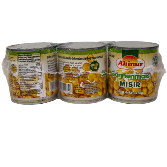 AHINUR SONNENMAIS MISIR KOGTE MAJS 4*(3*170 G). 3ER PACK