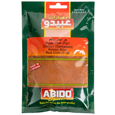 ABIDO TØRRET CHILI STÆRK 10*30 G.