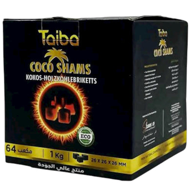 TAIBA COCO SHAMS COAL 20*1 KG.