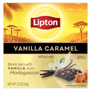 LIPTON BLACK TEA WITH VANILLA CARAMEL 12*34 G. 20 BAGS