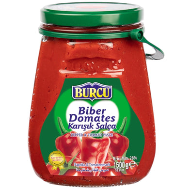 BURCU PEPPERS TOMATOES SALCA TOMATO PEPPER PASTE 6*1500 G. GL.
