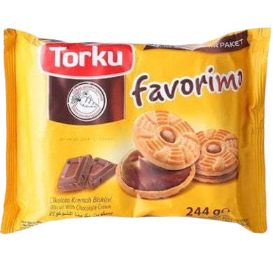 TORKU FAVORIMO MUZ KREMALI BISKUVI KIKS MED BANAN 8*244 G. (4*61 G.)