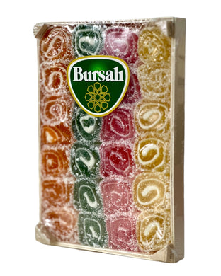 BURSALI MEYVELI SARMA LOKUM TURKISH DELIGHT 12*400 G. TRÆ BOX