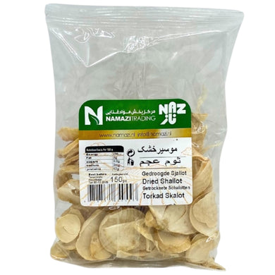 NAZ TØRREDE HVIDLØG I SKIVER 150 G. PS.