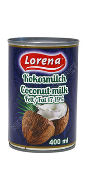 LORENA COCONUT MILK COCONUT MILK 24*400 ML CAN FAT 17-19% BLUE