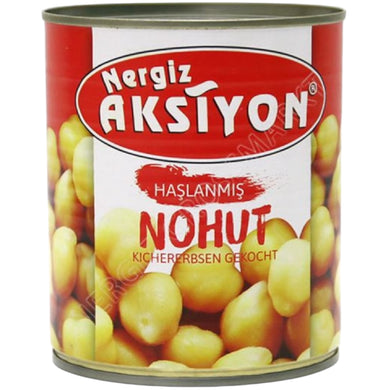 NERGIZ AKSIYON HASLANMIS NOHUT COOKED CHICKPEAS 12*800 G. DS.