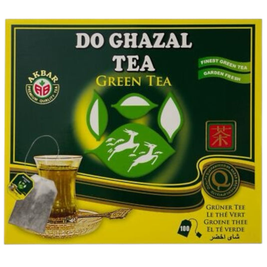 DO GHAZAL TEA GREEN GRØN TE 24*100 BAGS*2 G. GRØN Imp: IFT