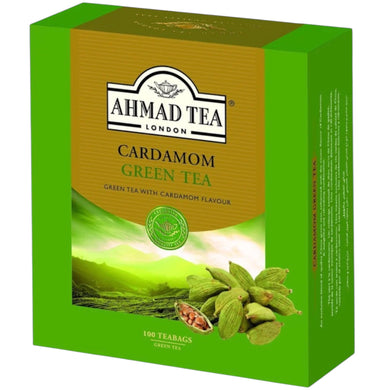 AHMAD TEA GREEN CARDAMOM GRØN KARDEMOMME TE 12*100 BAGS*1,5 G.