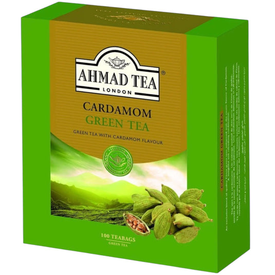 AHMAD TEA GREEN CARDAMOM GRØN KARDEMOMME TE 12*100 BAGS*1,5 G.