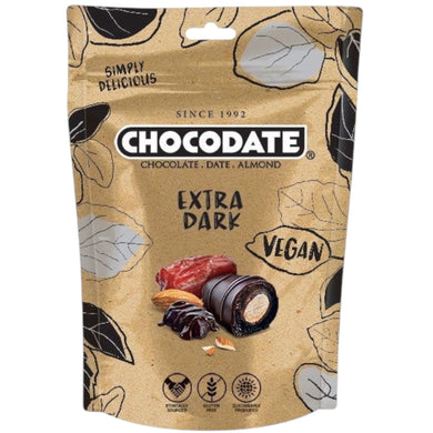 CHOCODATE ALMOND EXTRA DARK 24*80 G. VEGAN