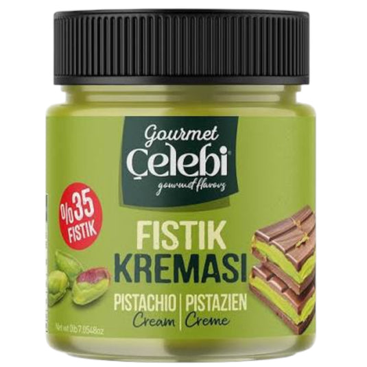 CELEBI ANTEP FISTIK KREMASI PISTACIECREME (35 %) 12*200 G.