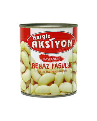 NERGIZ AKSIYON HASLANMIS FASULYE COOKED WHITE BEANS 12*800 G. DS.