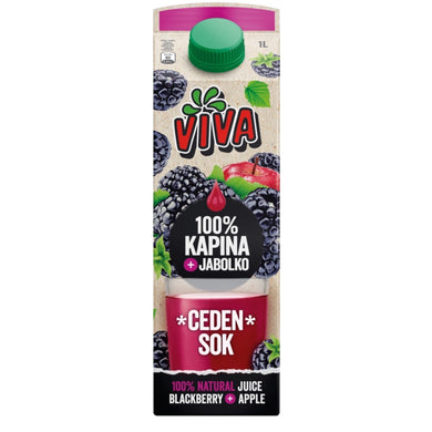VIVA 100% BLACKBERRY+APPLE 12*1 LITER BROMBÆR+ABLE 100%