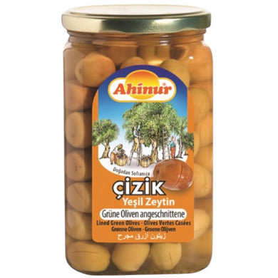 AHINUR GRÜNE OLIVEN KRATZEN GRÜNE OLIVEN 8*850 CC GL.