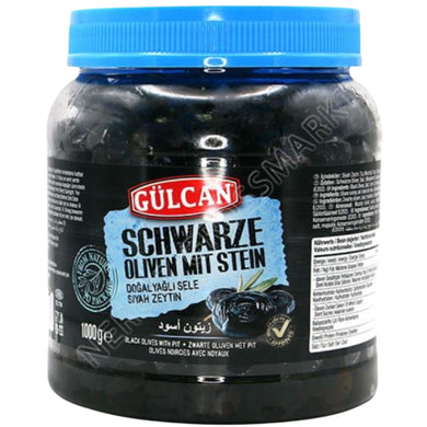 GULCAN OIL SELE BLACK OLIVE SORTE OLIVEN 6*1000 G, 321/380 BLÅ