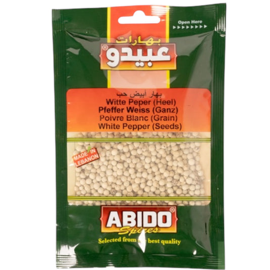 ABIDO HVID PEBER HEL 10*50 G.