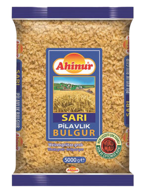 AHINUR SARI PILAVLIK BULGUR YELLOW COARSE 4*5 KG.