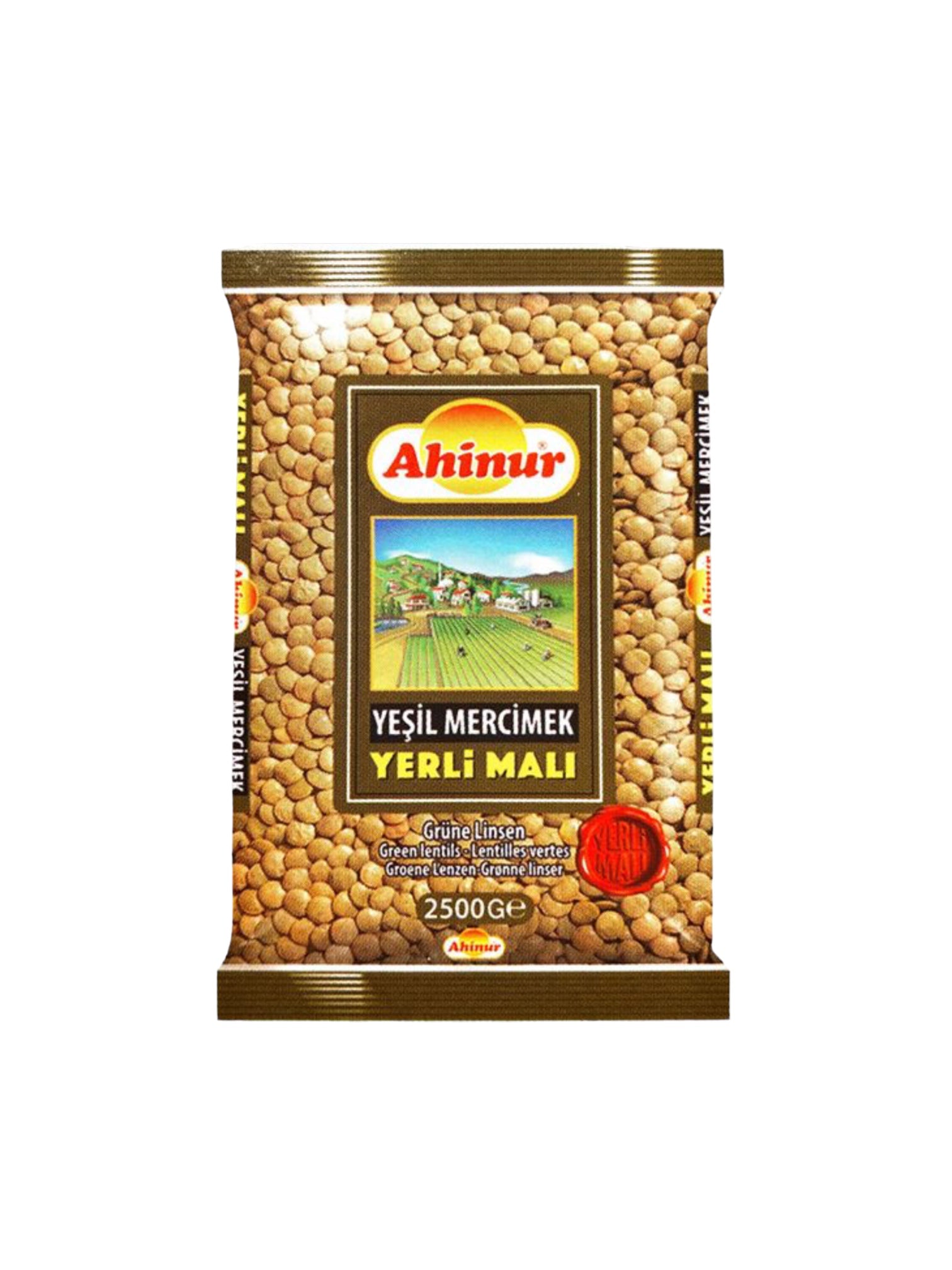 AHINUR YESIL MERCIMEK GRØN LINSER 8*2,5 KG.