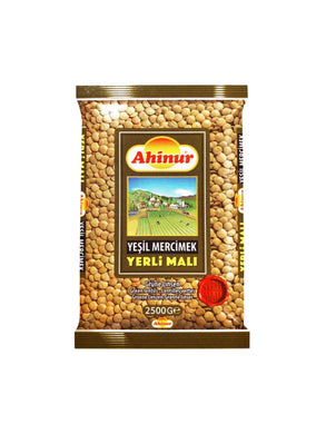AHINUR YESIL MERCIMEK GREEN LENTILS 8*2.5 KG.
