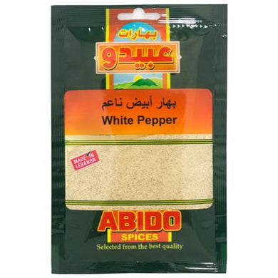 ABIDO HVID PEBER PULVER 10*50 G.